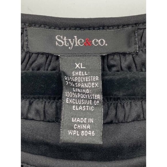Style & Co Dress Size XL Extra Large Black New - Picture 6 of 7
